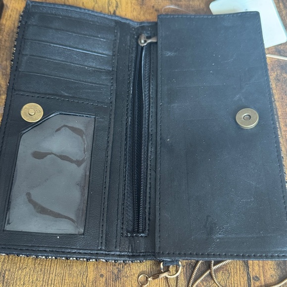 Mary Frances Black Beaded harmony convertible crossbody wallet - Picture 9 of 11